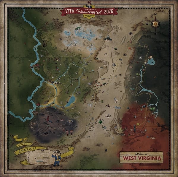 Bethesda Softworks Reveal the Full Map for Fallout 76