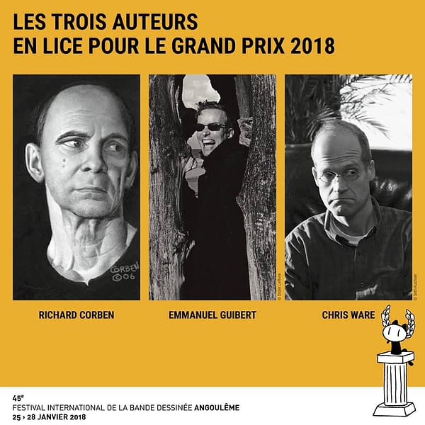 Richard Corben, Emmanuel Guibert and Chris Ware Nominated for the Angoulême Grand Prix 2018