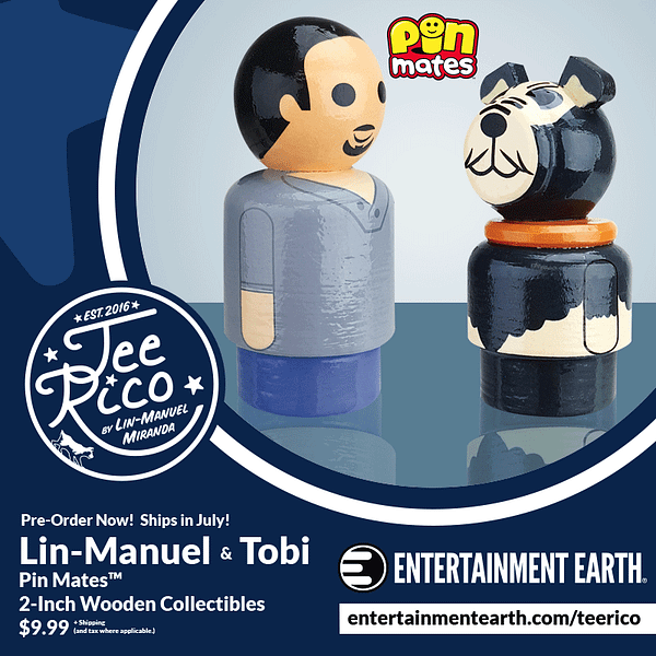 Lin-Manuel Miranda and Tobi Pin Mates Figures Coming from TeeRico and Entertainment Earth