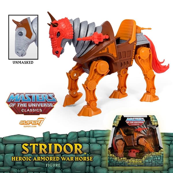 Masters of the Universe Collector's Choice Stridor Revealed by Super7