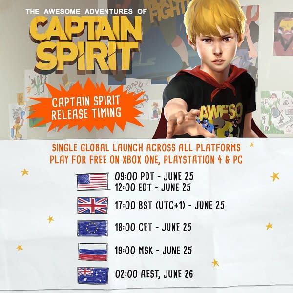 Square Enix Reveals The Awesome Adventures of Captain Spirit Launch Times