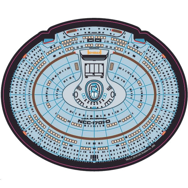 Star Trek TNG NCC 1701 D Saucer Mouse Pad Icon Heroes SDCC