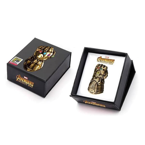 Thanos Infinity Gauntlet Pin SDCC