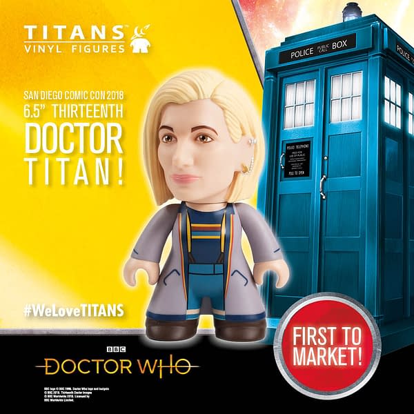 13th Doctor Figures and Clothing Debut at San Diego Comic-Con from Titan, Funko, and Her Universe