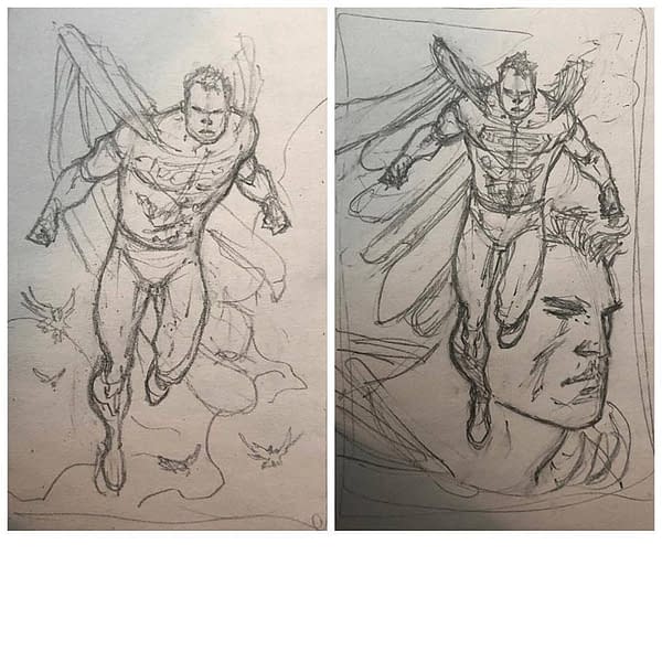 Rob Liefeld Drawing Superman?