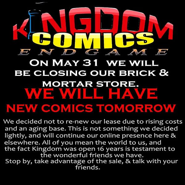 Kingdom Comics of Vestavia Hills, Alabama, to Close