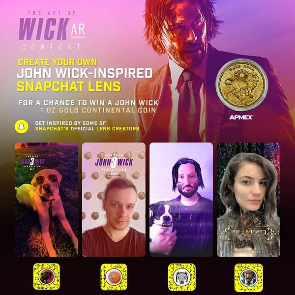Lionsgate and Snapchat Launch John Wick 3 AR Contest