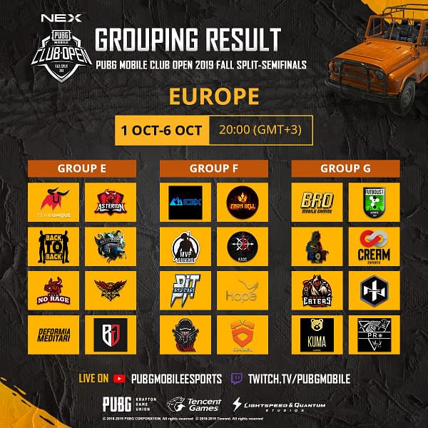 "PUBG Mobile" Reveals Club Open 2019 Fall Split Group Stage