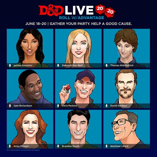 D&D Live 2020 will feature a star-studded cast to raise money for charity, courtesy of WotC.