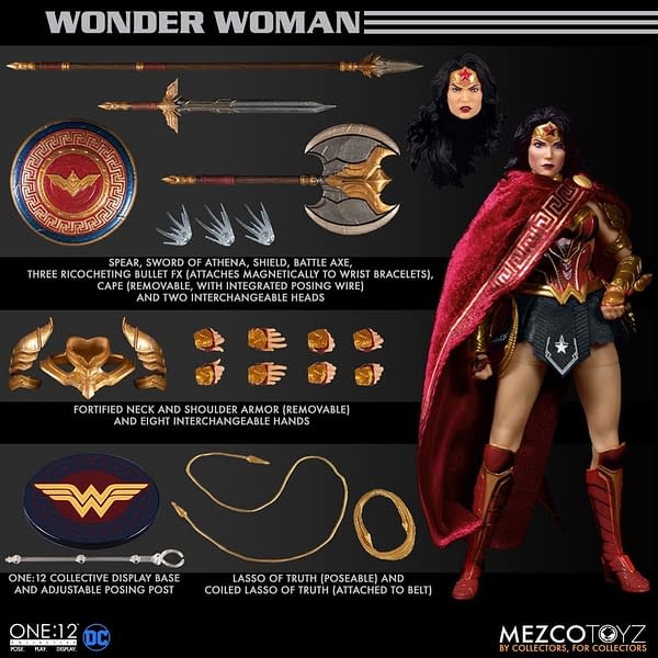 Wonder Woman is Battle Ready with New One: 12 Mezco Toyz Figure
