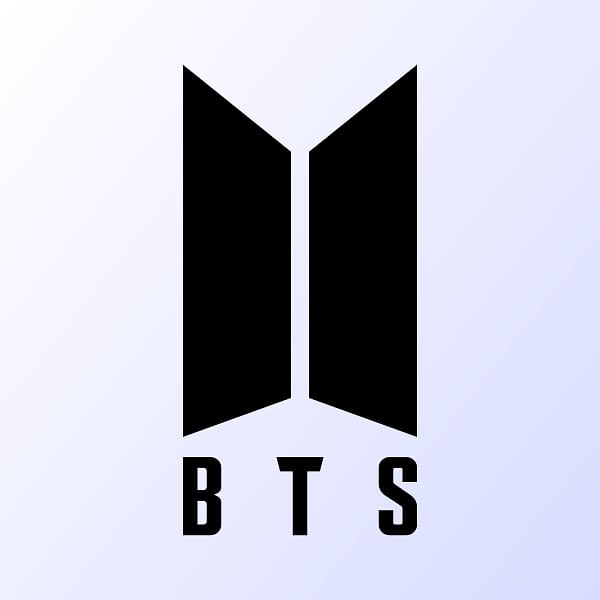 BTS music group logo. by ALX1618/Shutterstock.com.