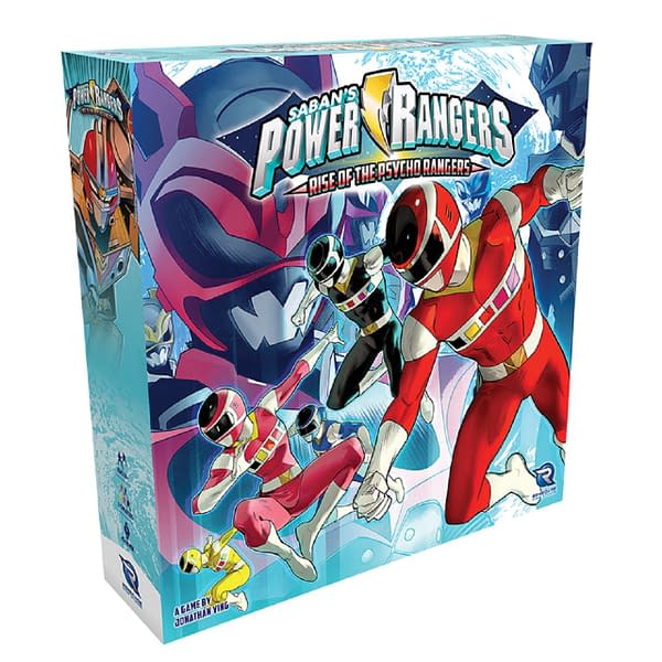 The box for the newly-Kickstarted expansion, Power Rangers: Rise of the Psycho Rangers.