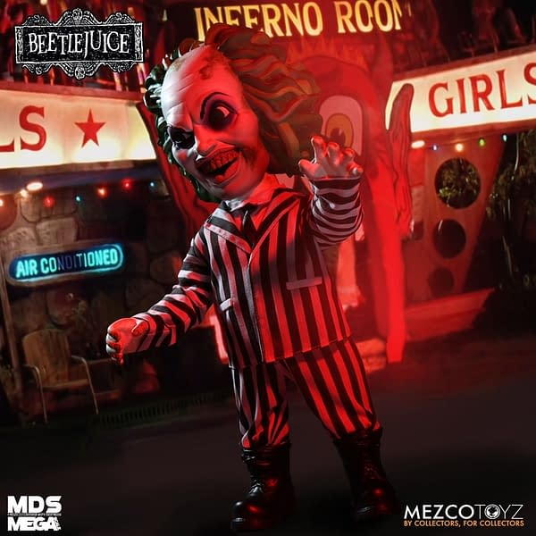 It's Showtime With the New Talking Beetlejuice From Mezco Toyz