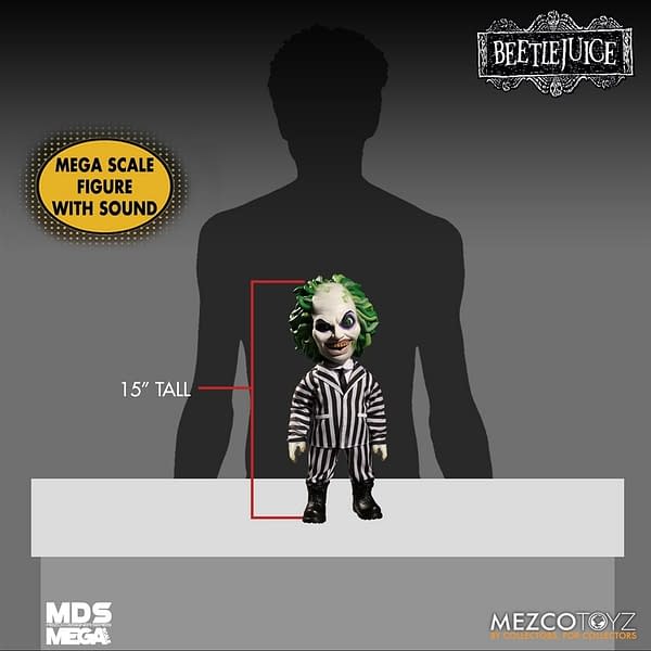 It's Showtime With the New Talking Beetlejuice From Mezco Toyz