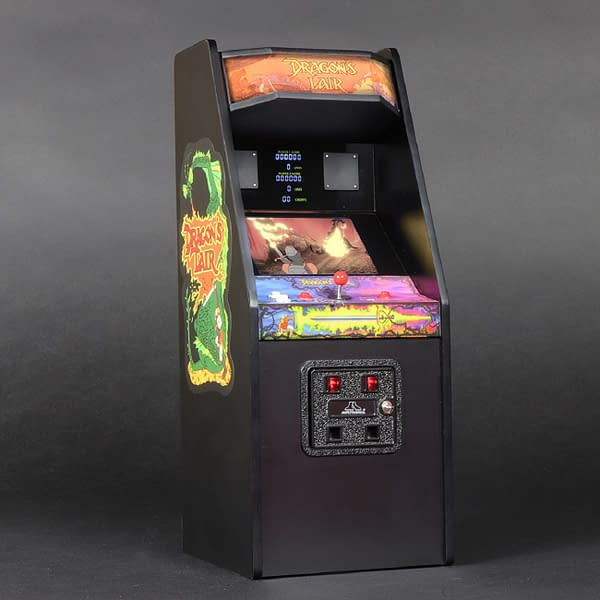 A look at the Dragon's Lair cabinet, courtesy of New Wave Toys.