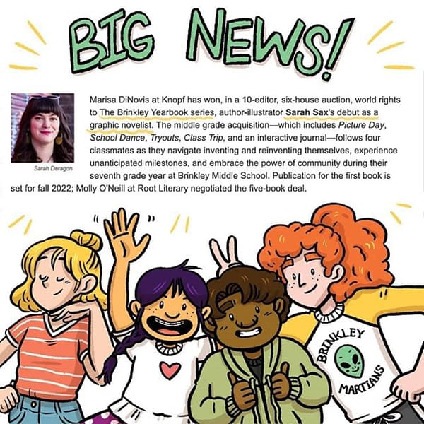 Sarah Sax Sells The Brinkley Yearbook Graphic Novel Series at Auction