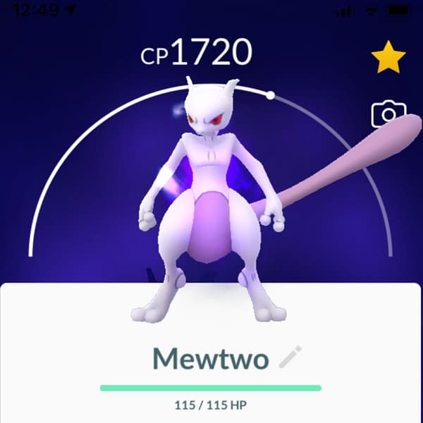 Should Shadow Mewtwo be purified? Credit: Theo Dwyer's Pokémon GO account.
