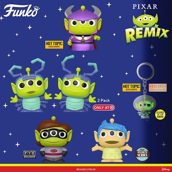 Funko Announces New Wave of Toy Story Pixar Alien Remix Pops