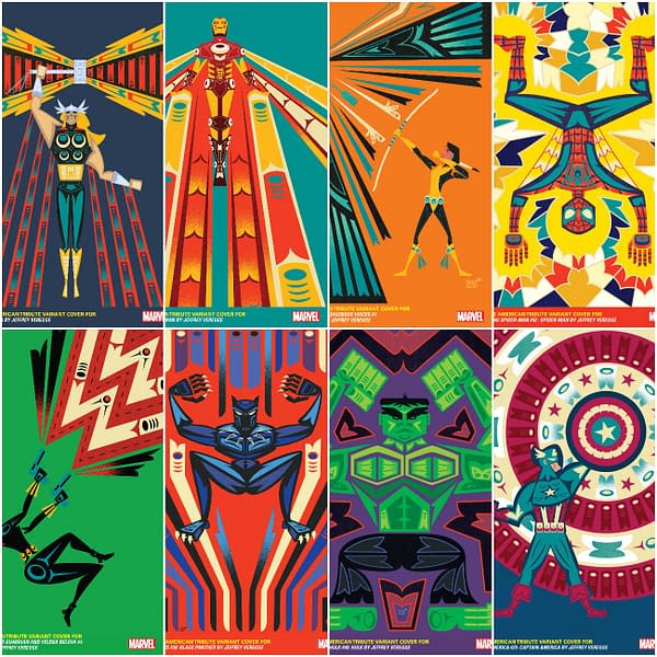 Jeffrey Veregge Creates Native American Heritage Variant Covers for Marvel