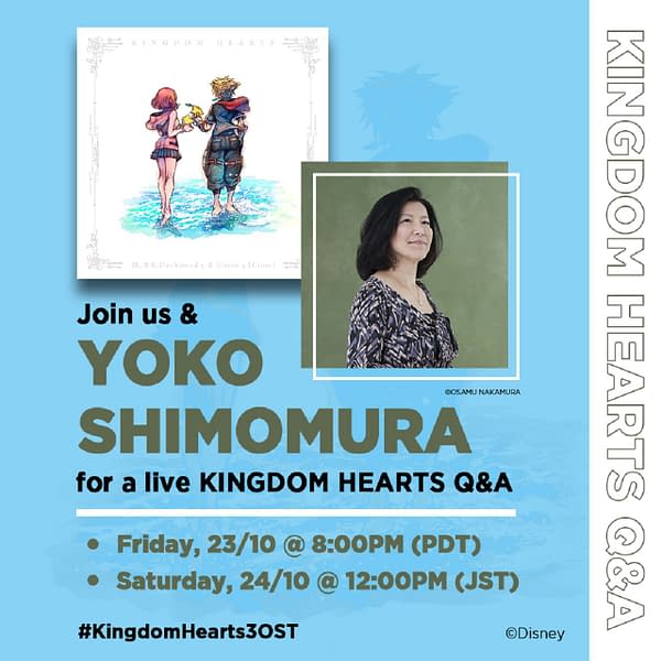 Got any burning questions for Yoko Shimomura about Kingdom Hearts? Courtesy of Square Enix.