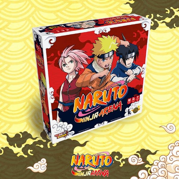 A look at the box cover for Naruto: Ninja Arena, courtesy of Don't Panic Games.
