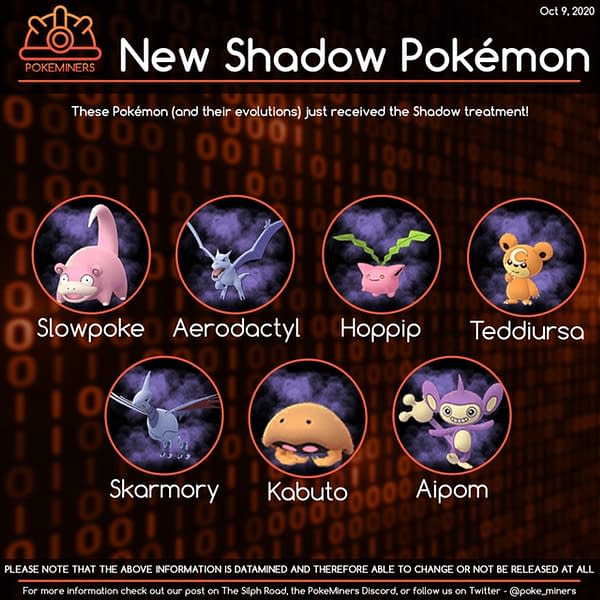 New Shadow models found in a Pokémon GO update. Credit: PokeMiners