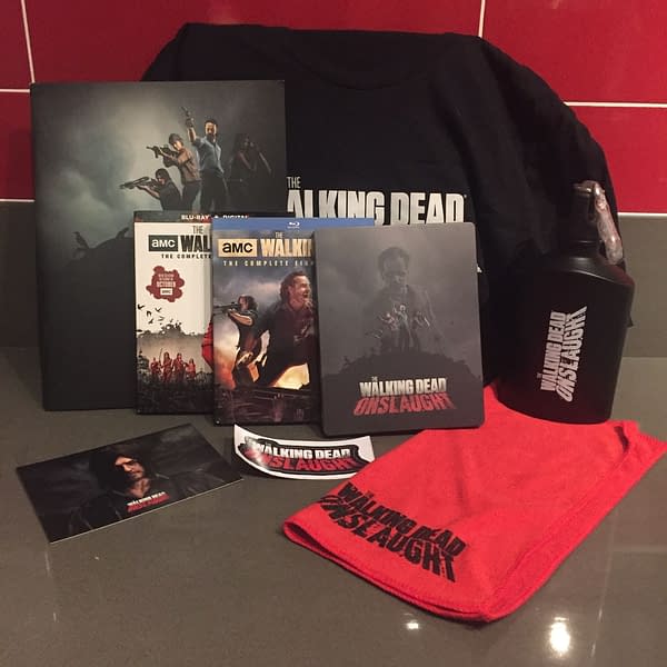 The Walking Dead Onslaught prize pack, courtesy of Survios.