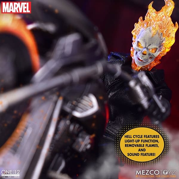 Ghost Rider and His Hell Cycle Bring the Heat to Mezco Toyz