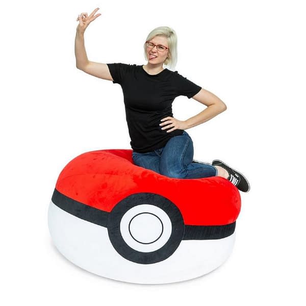 Gamestop is offering a deal on this Pokémon Pokéball bean bag chair, for an example of home décor on sale this Cyber Week.