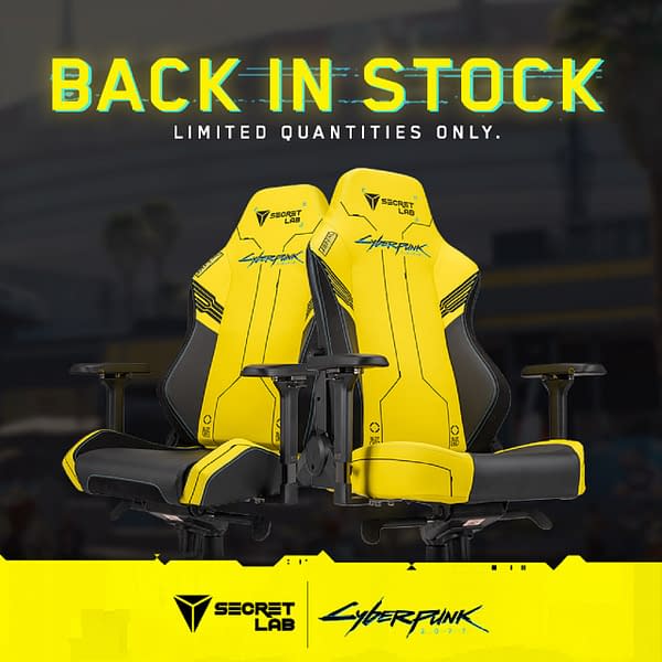 A look at the Cyberpunk 2077 chairs from #Secretlab.