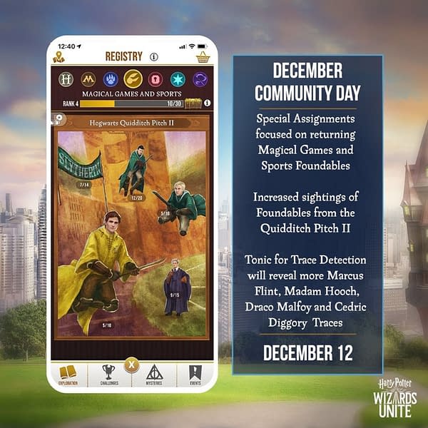 Harry Potter: Wizards Unite December 2020 Community Day promo. Credit: Niantic