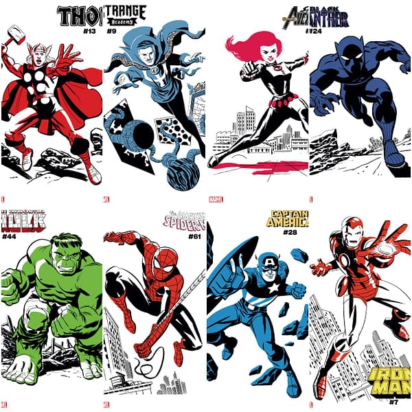 Marvel Comics Runs Two Tone Variant Covers by Michael Cho in March