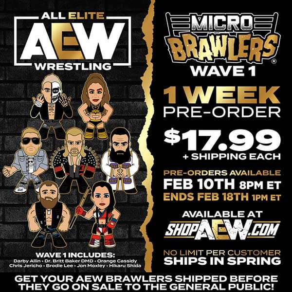 AEW Micro Brawlers Wave 1 Is Up For Order For One Week Only