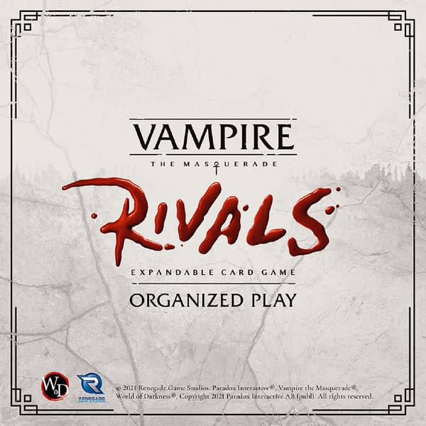 Vampire: The Masquerade Rivals will start competitions in late 2021. Courtesy of Renegade Game Studios.