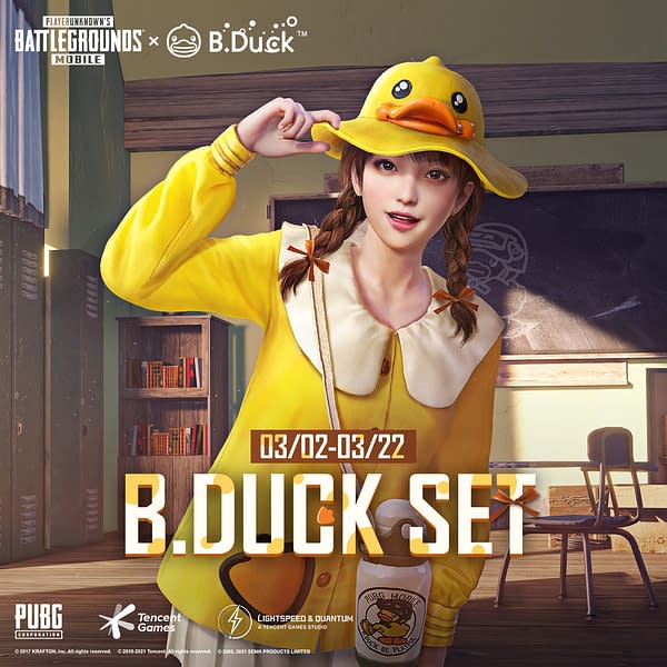 A look at the special B.Duck set of cosmetics you can get in the game. Courtesy of Tencent Games.