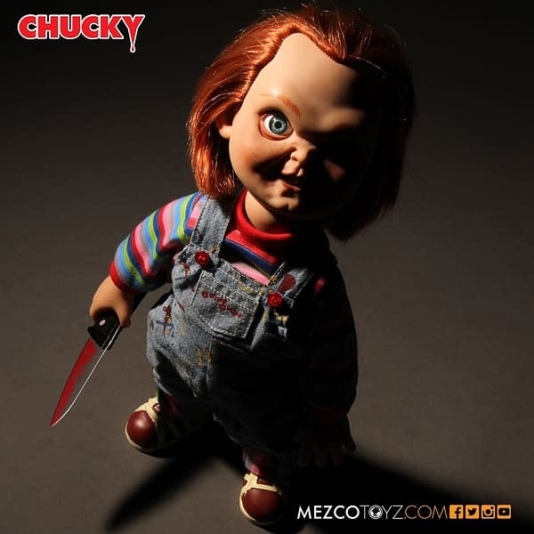 Child's Play Talking Sneering Chucky Lands At Mezco Toyz