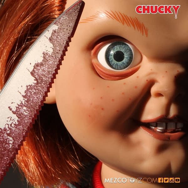 Child's Play Talking Sneering Chucky Lands At Mezco Toyz