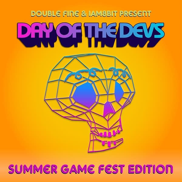 Day Of The Devs returns, now with colorful frame art! Courtesy of Double Fine Productions.