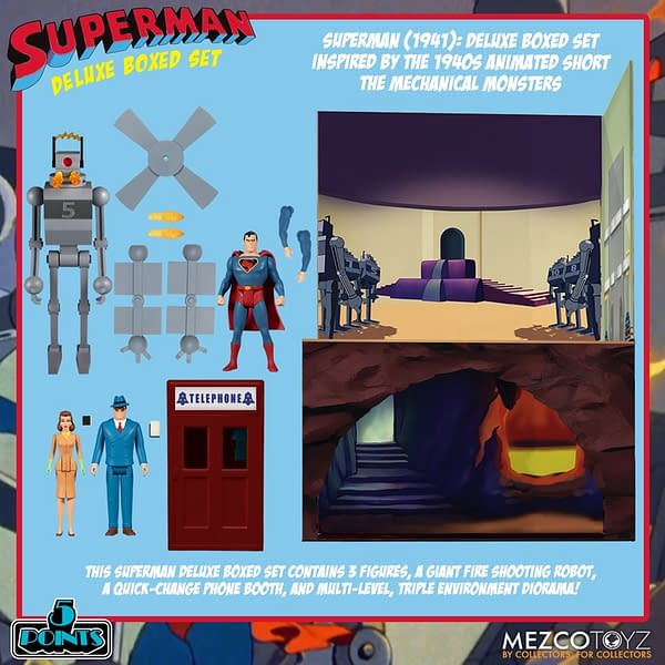Superman Goes Retro With New Mezco Toyz 5 Points Boxed Set