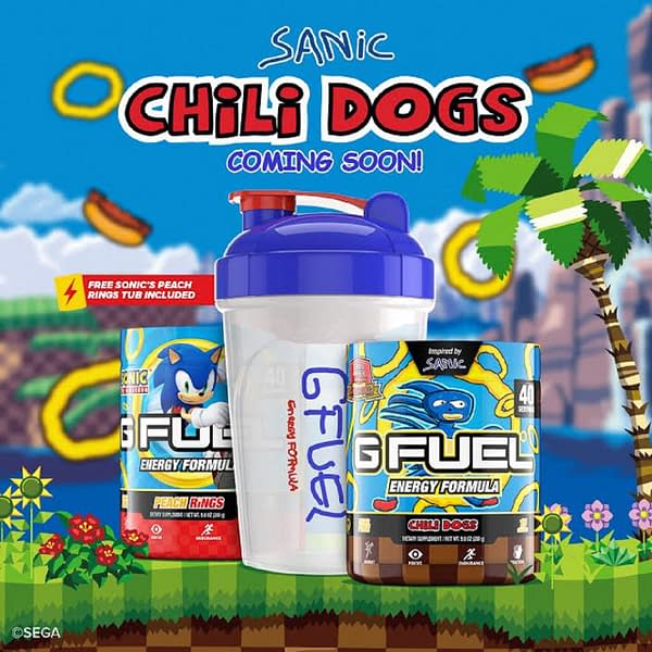 Drink this and you can run up 12 times the speed of light! Courtesy of G Fuel.