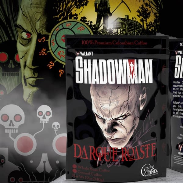 Like the new Shadowman series by Cullen Bunn and Jon Davis Hunt, this Darque Roaste coffee will pair well with milky white cream and sugar.