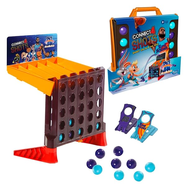 A look at Connect 4 Shots: Space Jam A New Legacy Edition, courtesy of Hasbro.