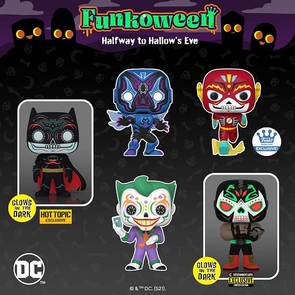 Funko Shows Official Glams of Day of the Dead DC Comics and Fluffy
