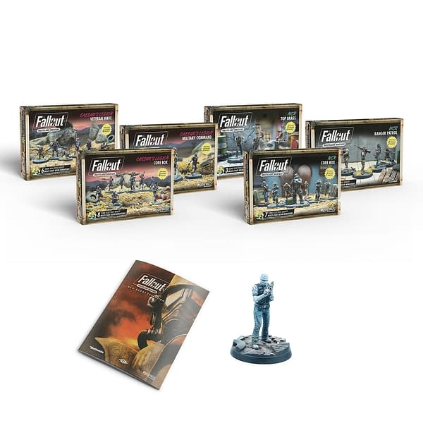 A bundle containing the new boxes from Fallout: Wasteland Warfare's New Vegas expansion by Modiphus, up for preorder now.