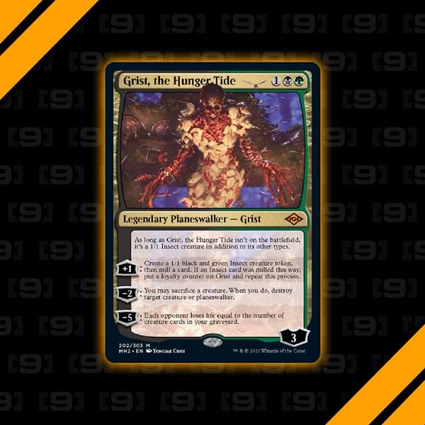 Grist, the Hunger Tide, a new card from Magic: The Gathering's upcoming supplemental set, Modern Horizons 2. Previewed by Day9.