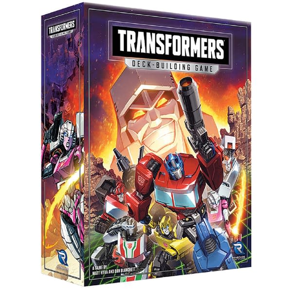A look at the box art for Transformers Deck-Building Game, courtesy of Renegade Game Studios.