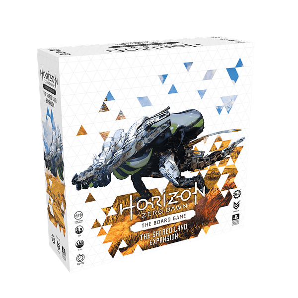 The box for Steamforged Games'first-ever expansion set for their board game, Horizon Zero Dawn: The Board Game.