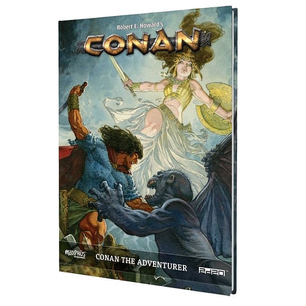 The front cover of the setting book, Conan the Adventurer, for the Conan RPG by Modiphius Entertainment.