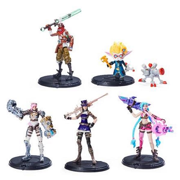 An array of the 5-pack from the "Champion Collection" of League of Legends figures by Spin Master, available for preorder at Target.