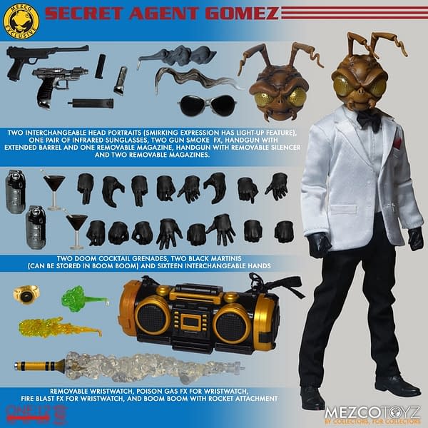 Mezco Toyz Reveals Summer Exclusive One: 12 Secret Agent Gomez